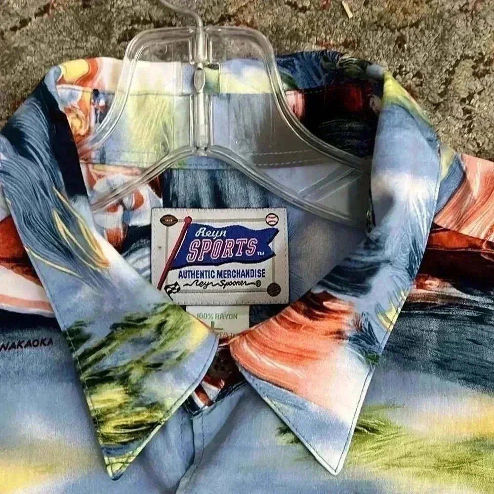 Reyn Spooner Sports Formula 1 Hawaiian Shirt large - Picture 3 of 9